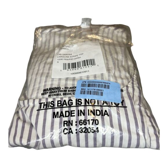 Free People Caroline Stripe Top in Neutral - Picture 3 of 10